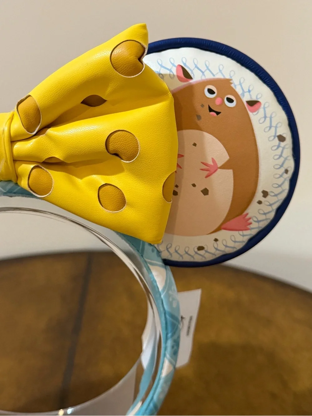 NEW DISNEY EPCOT FRANCE REMY & EMILE RATATOUILE EARS HEADBAND BIG CHEESE BOW